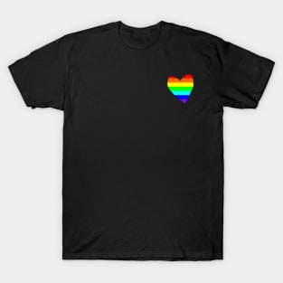 Small Bright Rainbow Valentine Heart T-Shirt